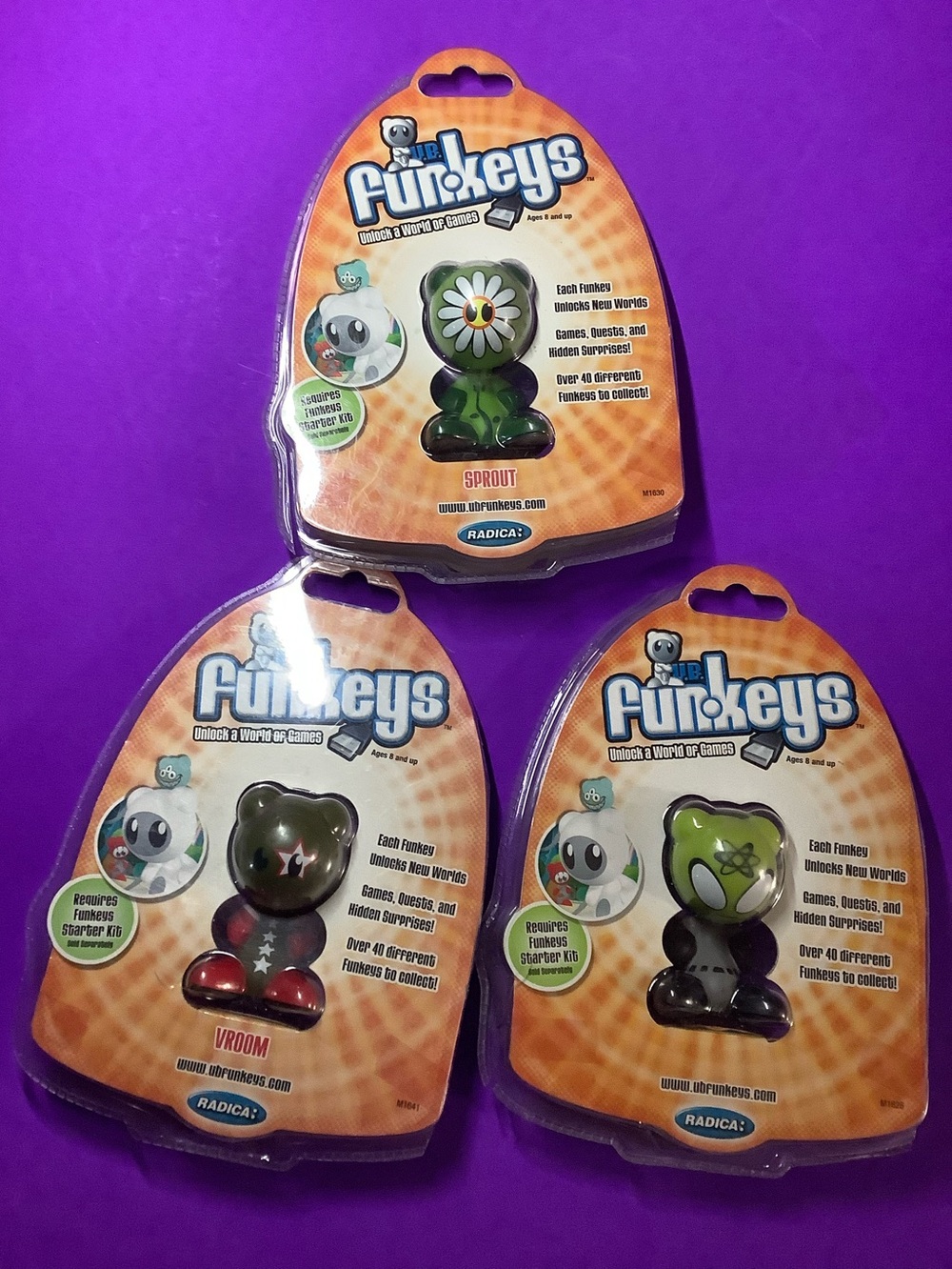 3 U.B. Funkey Greenish Themed Colors Different Adventures